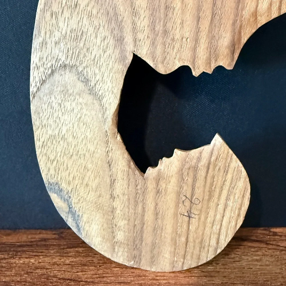 Wooden Carved Mother and Child Wall Decoration
